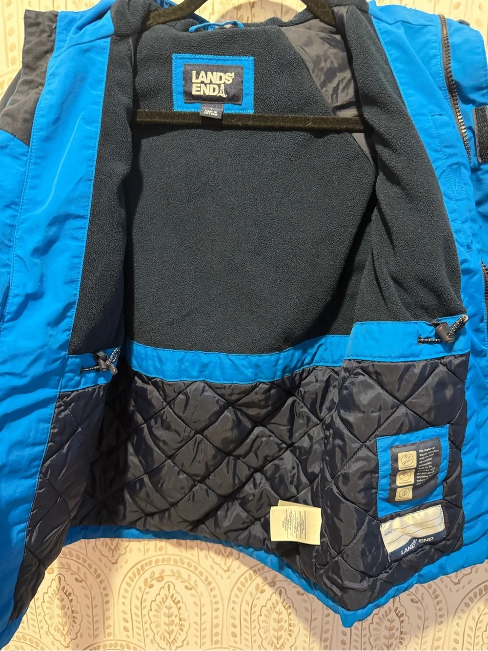 Lands’ End Boys Blue 7 / Large Blue Winter Coat - Picture 4 of 10